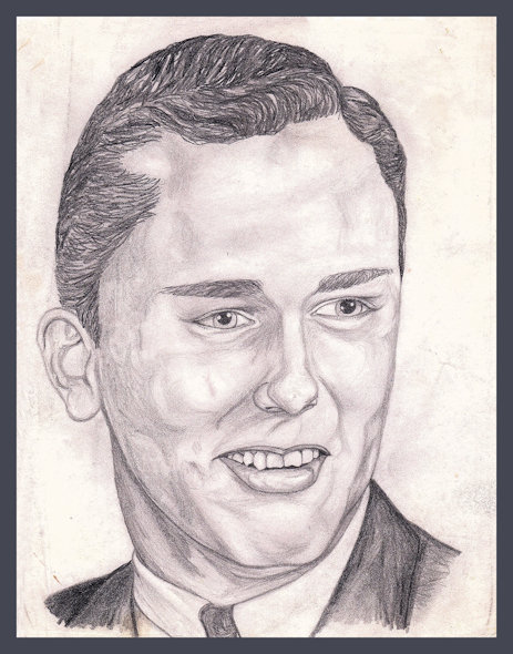 Portrait of Friend Don, pencil drawing